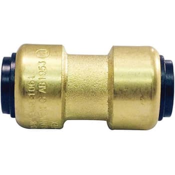Tectite 3/8 In. Brass Push-To-Connect Coupling