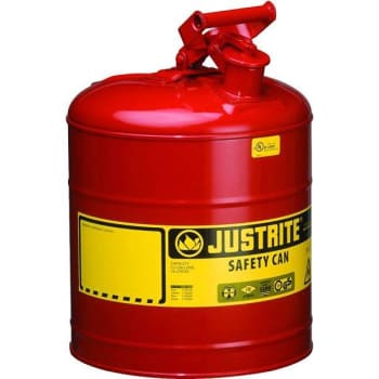 Justrite 5 Gal. Type 1 Steel Safety Can For Flammables