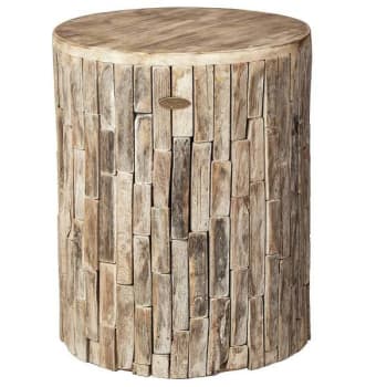 Image for Patio Sense Elyse Round Outdoor Garden Stool (Wood) from HD Supply