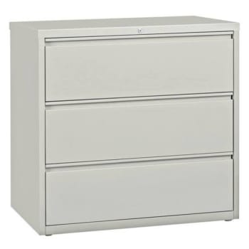 Image for Hirsh 42 in. W 3-Drawer Lateral File Cabinet (Light Gray) from HD Supply