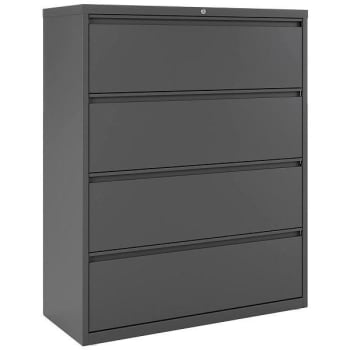 Hirsh 42 in. 4-Drawer File Cabinet (Charcoal)