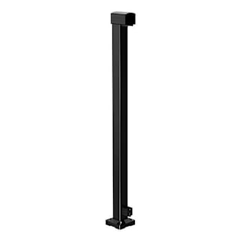 Image for Peak 2 In. X 42 In. Black Aluminum Deck Railing End Post from HD Supply