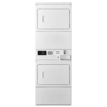 Whirlpool® Commercial 7.4 Cu. Ft. Gas Double Stacked Coin-Operated Dryer In White
