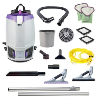 Image for Proteam Gofit 66 Qt. 120v Commercial Backpack W/ Problade Hard Surface And Carpet Tool Kit from HD Supply