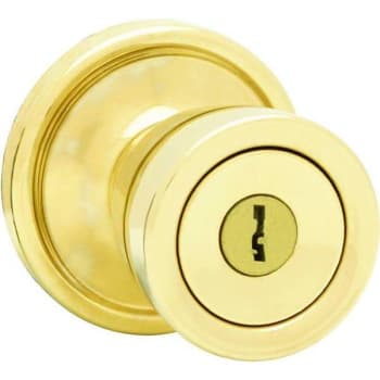 Image for Kwikset Abbey Keyed A Polished Brass Master Entry Door Knob Lockset from HD Supply