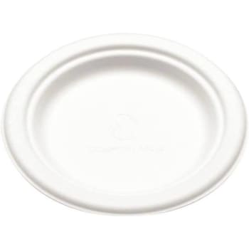 Image for Bridge-Gate 6 In. White Bagasse Plate (1000-Case) from HD Supply