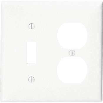 Image for Hubbell 2-Gang Toggle Receptacle Nylon Wall Plate (25-Pack) (White) from HD Supply