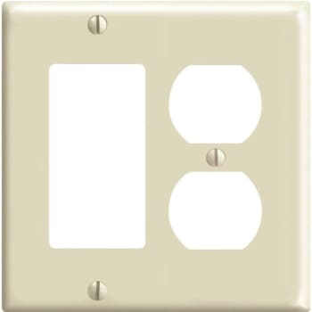 Image for Hubbell Standard 2-Gang Duplex Decorator Wall Plate (25-Pack) (Ivory) from HD Supply