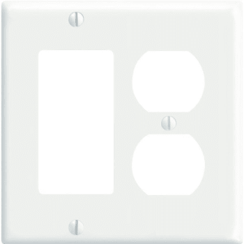 Hubbell Standard 2-Gang Duplex Decorator Wall Plate (25-Pack) (White)