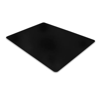 Floortex Advantagemat® Black Vinyl Rectangular Chair Mat For Carpets 29.5" X 47"