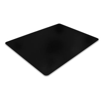 Image for Floortex Advantagemat® Black Vinyl Rectangular Chair Mat Hard Floor 29.5" X 47" from HD Supply