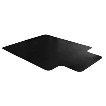 Floortex Advantagemat® Black Vinyl Lipped Chair Mat For Hard Floor - 36" X 48"