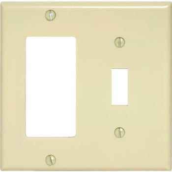 Image for Hubbell Standard 2-Gang Toggle/Decorator Nylon Wall Plate (25-Pack) (Ivory) from HD Supply