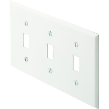 Image for Titan3 3-Gang Metal Toggle Wall Plate (10-Pack) (White) from HD Supply