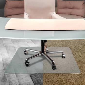 Image for Floortex Cleartex® Unomat Anti-Slip Rect Chair Mat Hard Flr/carpet Tiles 48x53" from HD Supply