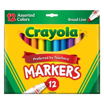 Image for Crayola® 12-Assorted Colors Broad Point Non-Washable Marker Set, Package Of 12 from HD Supply