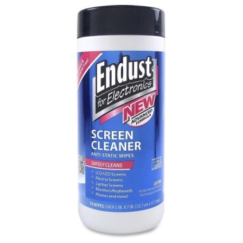 Endust White Pre-Moistened Antistatic Cleaning Wipes