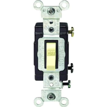 Image for Leviton 20a Commercial Grade Single-Pole Toggle Switch (Ivory) from HD Supply