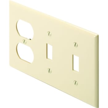 Image for Hubbell Standard 3-Gang Combination Nylon Wall Plate (Ivory) from HD Supply