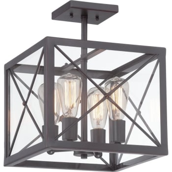 Image for Cordelia Lighting® High Line™ 12.5 in. Incandescent Semi-Flush Mount Light from HD Supply