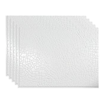 Image for Fasade 18x24 Safari Backsplash Panel, Gloss White, Package Of 5 from HD Supply