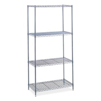 Image for Safco 4-Shelf Industrial Wire Shelving, 48"W X 18"D X 72"H, Metallic Gray from HD Supply