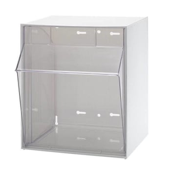 Image for Quantum Storage Systems Tip Out Bin 1 Compartment White Cabinet from HD Supply