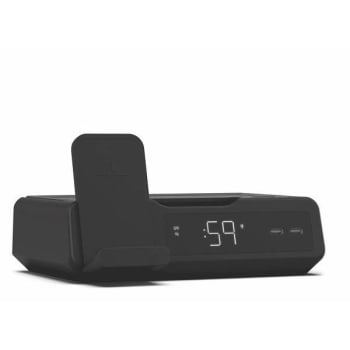 Image for Nonstop Uv Station Alarm Clock Qi Wireless And Usb Charging In Black from HD Supply