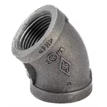Mueller Streamline 1 In. X 1 In. Black Malleable Iron 45 Degree Elbow