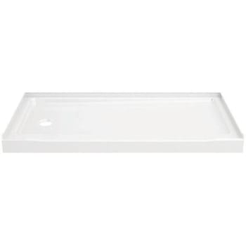 Image for Delta Classic 60 In. L X 32 In. W Alcove Shower Pan W/ Left Drain (High Gloss White) from HD Supply