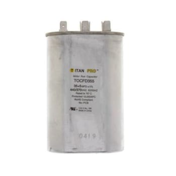 Image for Titan 35+5 MFD 440/370v Oval Run Capacitor from HD Supply
