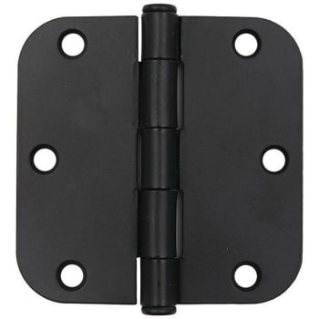 Image for Everbilt 3-1/2 in. x 5/8 in. Matte Black Radius Door Hinge Value Pack (24-Pack) from HD Supply