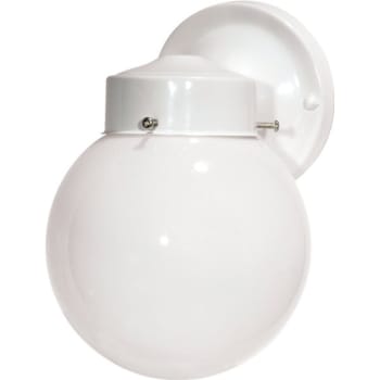 Image for Satco® 6 x 8.5 in. Incandescent Outdoor Wall Sconce (White) from HD Supply