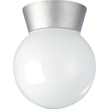 Satco® Nuvo 6 in. 1-Light Outdoor Ceiling Light (Satin Aluminum)