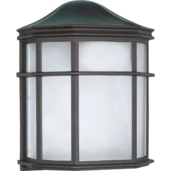 Satco® Nuvo 7.75 x 9.75 in.1-Light Outdoor Lantern (Textured Black)