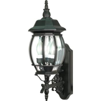 Image for Satco® Nuvo Central Park 7.38 X 22.75 In. 3-Light Outdoor Lantern (Textured Black) from HD Supply