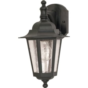 Image for Satco® Nuvo Cornerstone 7 X 13 In. 1-Light Outdoor Lantern (Textured Black) from HD Supply