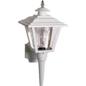 Image for Satco® Nuvo Brentwood 7.75 x 17 in. 1-Light Outdoor Lantern (White) from HD Supply