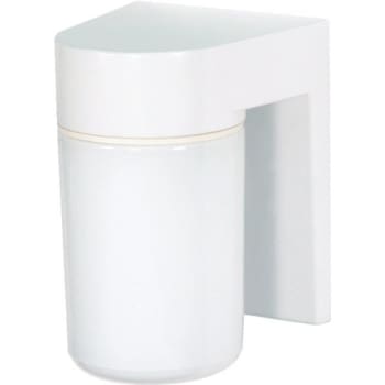 Image for Satco® Nuvo White One-Light 8 Utility Wall Mount With White Glass Cylinder from HD Supply