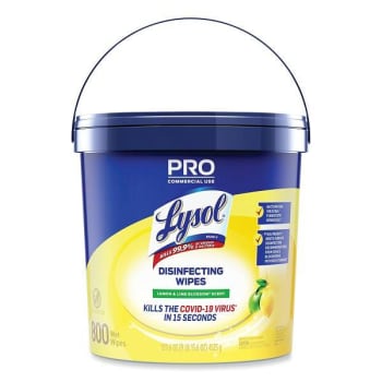 Professional Lysol Brand Disinfecting Wipe Bucket Lemon/lime Blossom Case Of 2