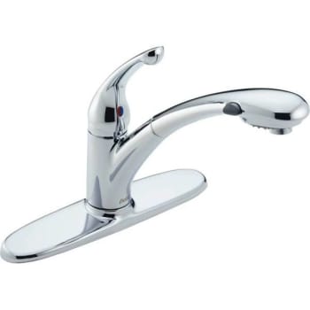 Image for Delta Signature Single-Handle Pull-Out Sprayer Kitchen Faucet (Chrome) from HD Supply