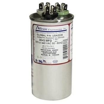 Image for Amrad Engineering # USA2226 30/5 MFD 370/440 VAC Round Motor Run Capacitor from HD Supply