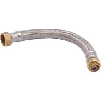 Image for Sharkbite 1/2 In. Push-To-Connect X 3/4 In. Fip X 12 In. Braided Water Heater Connector from HD Supply