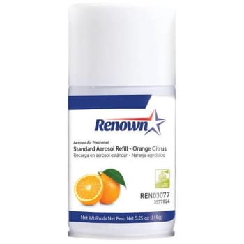 Renown 6 Oz. Orange Citrus Odor Neutralizer Aerosol Dispenser Refill (12-Case)