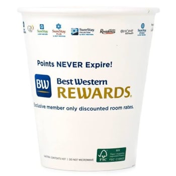 Rdi-Usa Best Western 10oz Paper Cup For Hot Liquids Unwrapped Case Of 1000