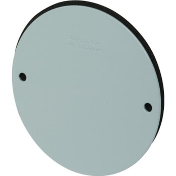Image for TAYMAC Blank Round Weatherproof Cover (Gray) from HD Supply