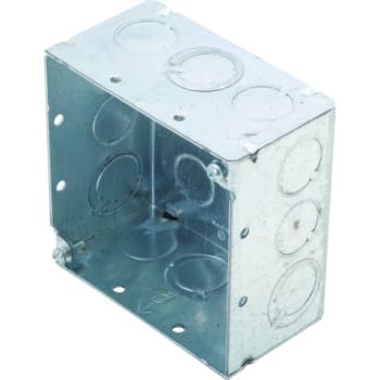 Image for Hubbell 4 in Square 2-1/8 in Welded Deep Electric Box w/ 1/2 KO's and 3/4 in TKO's from HD Supply