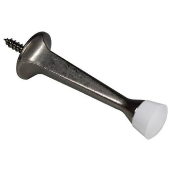 3" Zinc Commercial Door Stop, Satin Nickel, Package Of 10