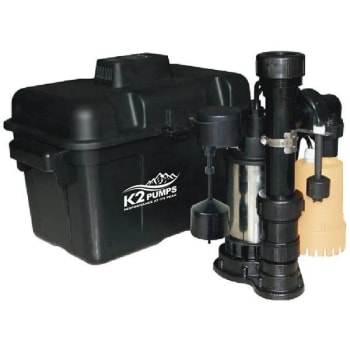 Image for K2 4000 Gph Compact Backup Sump Pump System from HD Supply