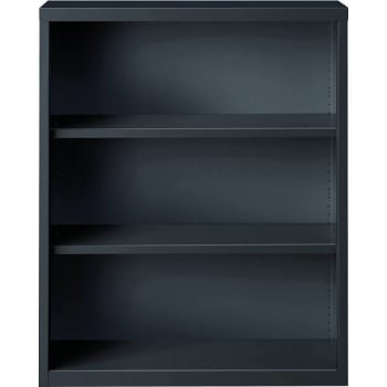 Image for Hirsh 42 " High Charcoal Metal 3-Shelf Standard Bookcase With Adjustable Shelves from HD Supply